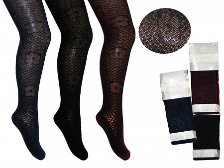 Колготки для девочки с жаккардовым рисунком  A.VEASA